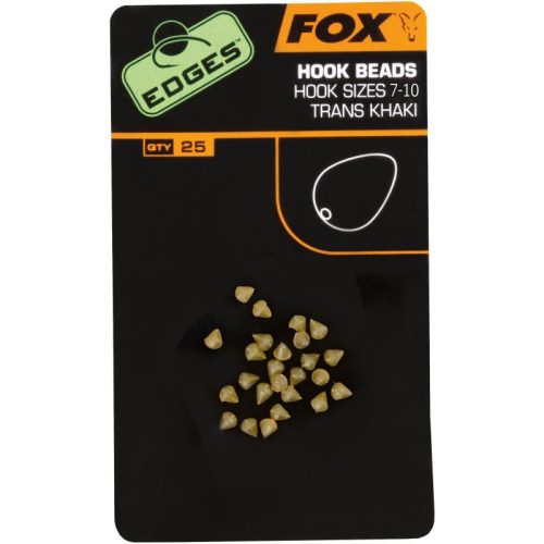 Edges Hook bead x 25 size 7-10 trans khaki