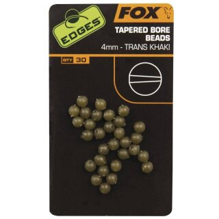 Edges 4mm tapered bore beads x 30 trans khaki