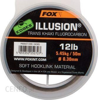 Edges illusion trans khaki fluorocarbon soft hooklink 12lb 5,45kg 50m